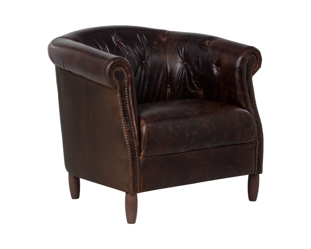 Marjorie Lounge Chair - Chocolate Leather