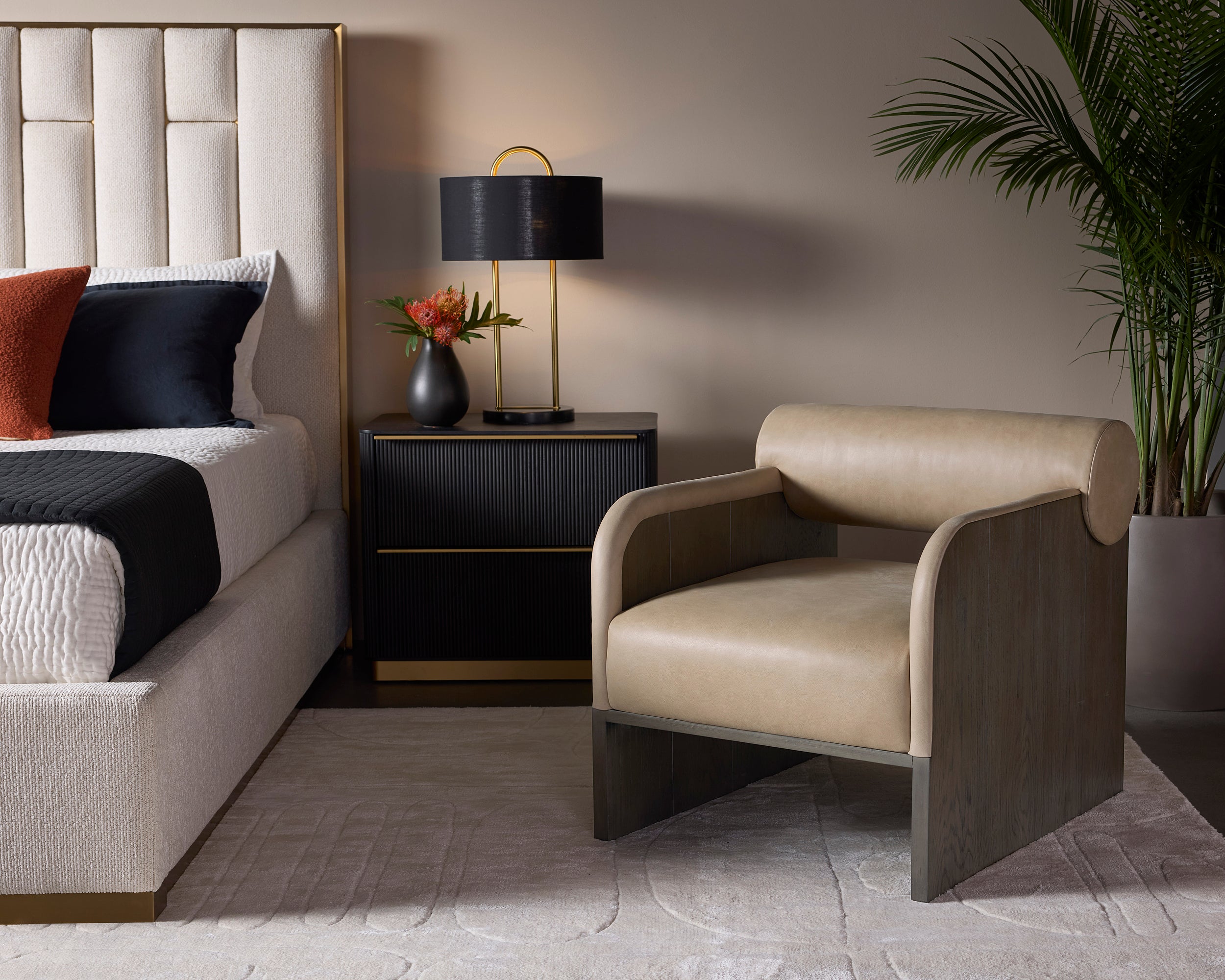 Kalla Nightstand - Small - Charcoal