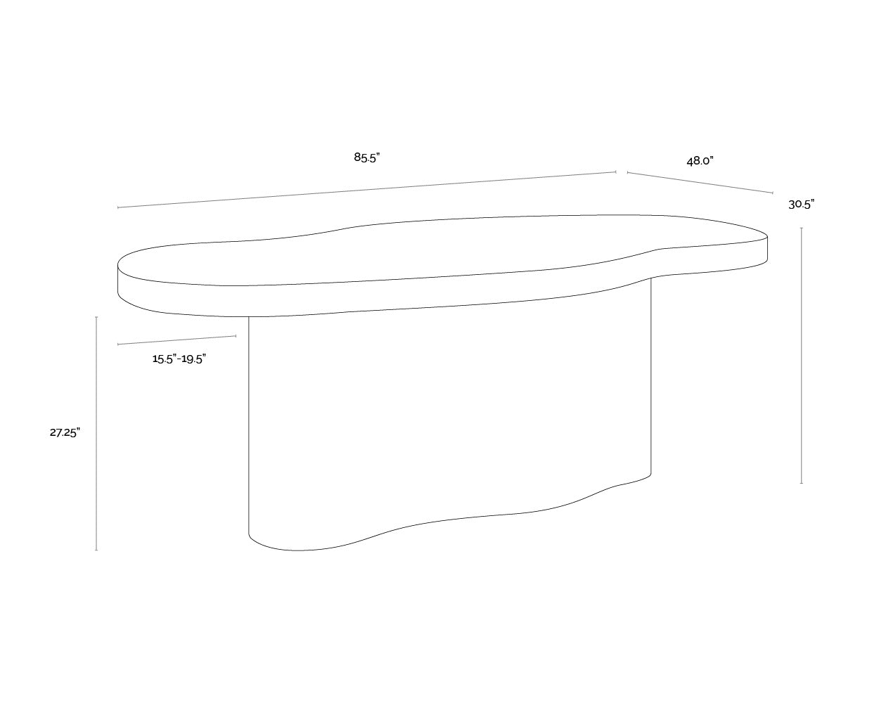 Idris Dining Table - 86"