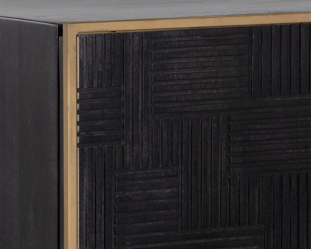 Markwood Sideboard - Brass - Dark Brown