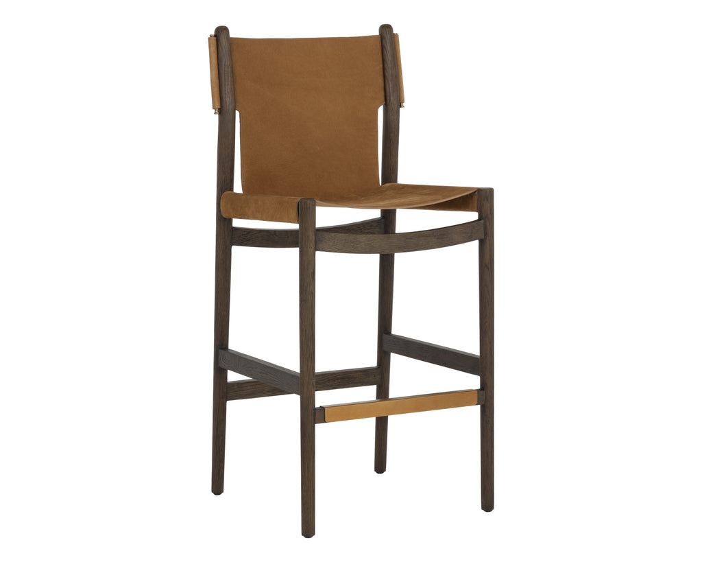 Argus Barstool - Nubuck Caramel Leather