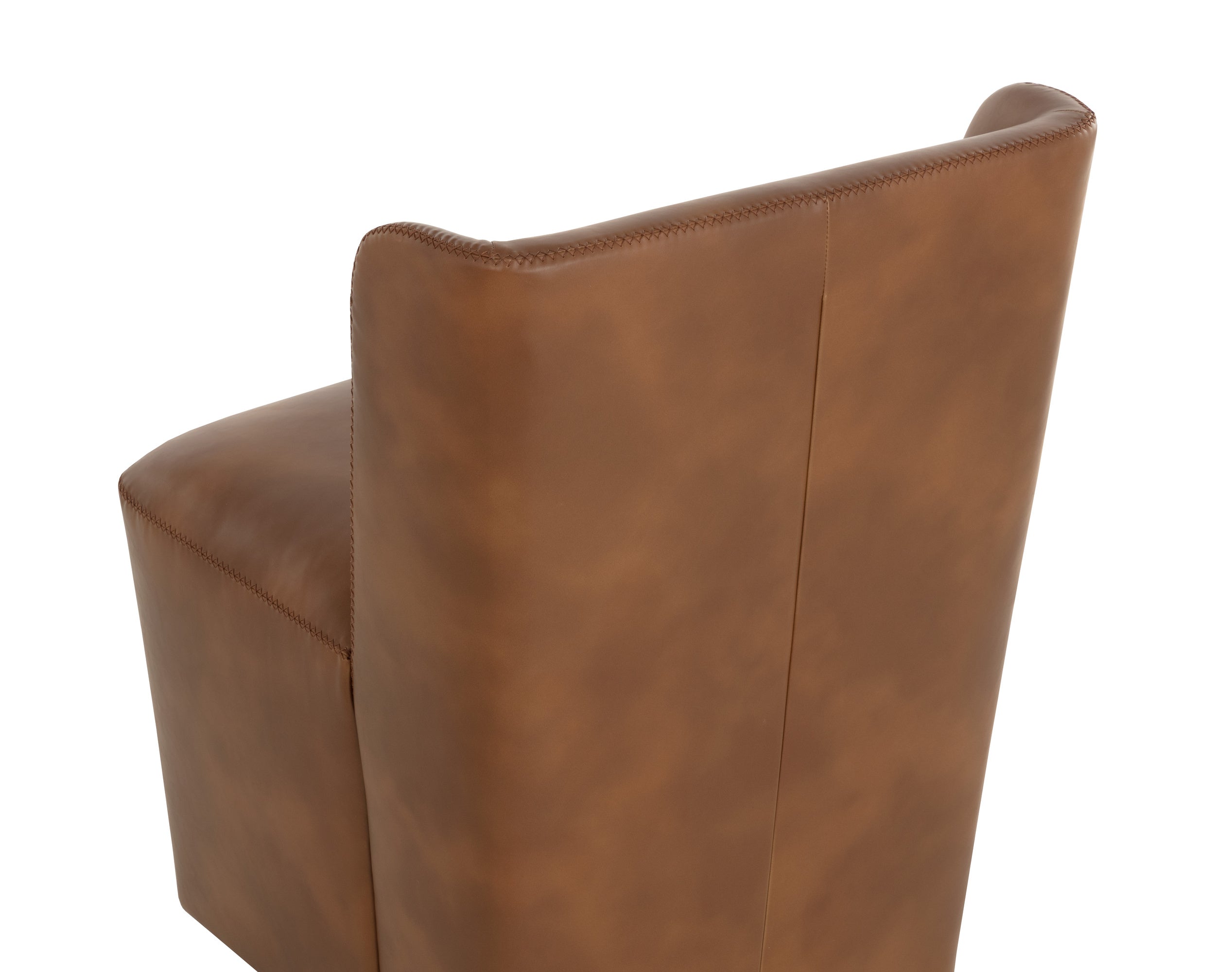 Amita Wheeled Dining Chair - Tobacco Tan