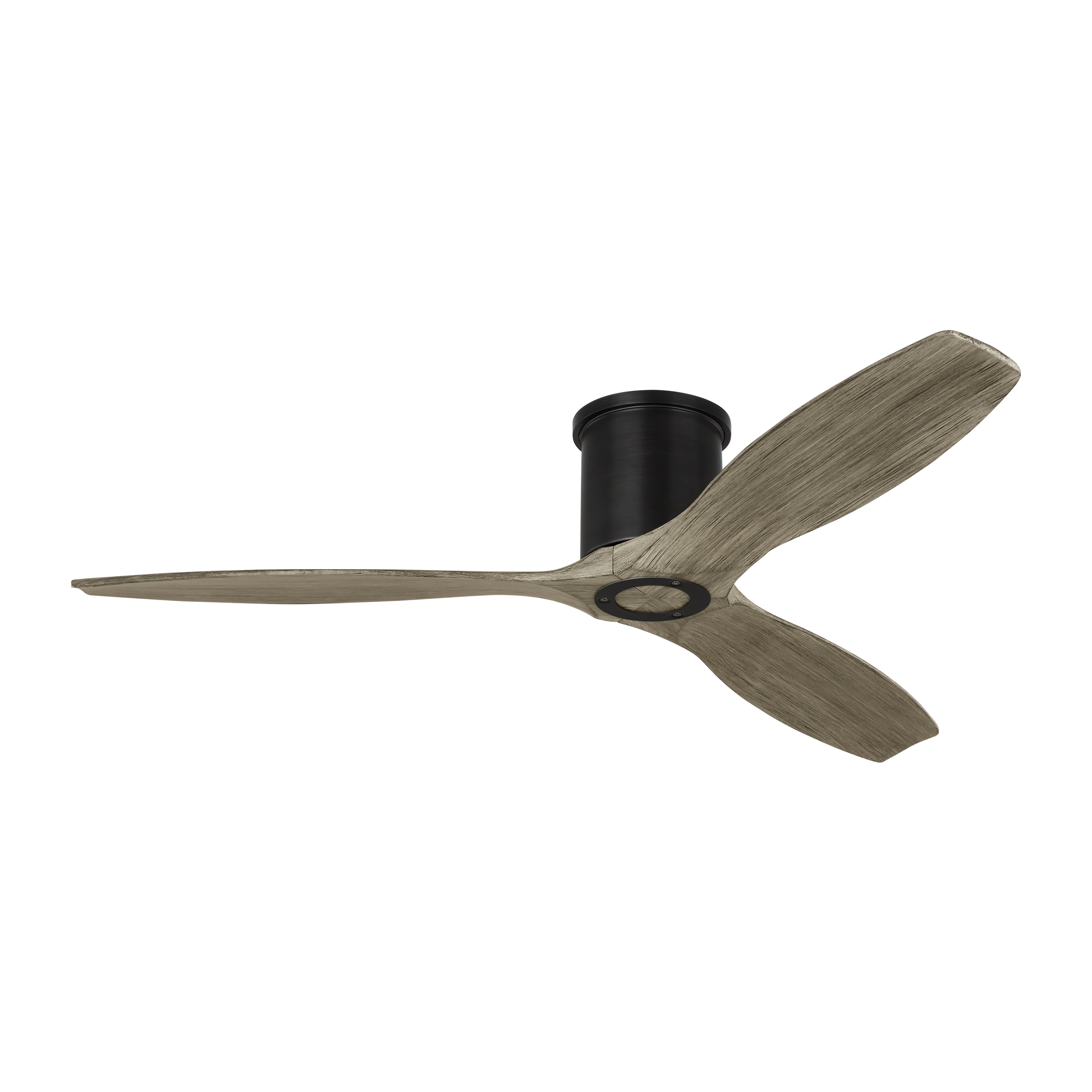 Collins Smart 52 Hugger Ceiling Fan | Aged Pewter | Light Grey Weathered Oak Blades