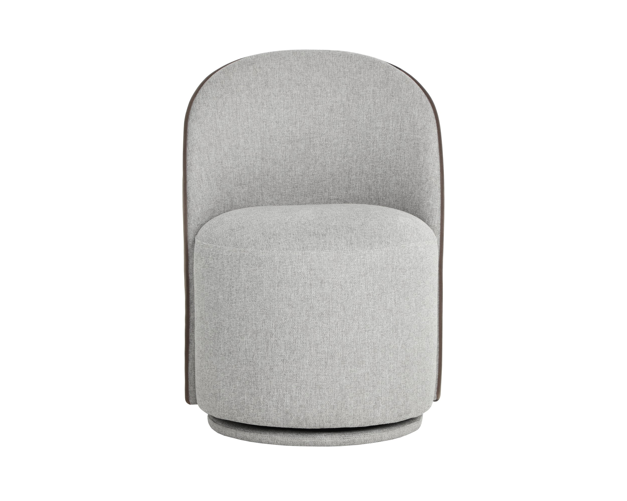 Cavoli Swivel Dining Chair - Belfast Heather Grey / Meg Ash