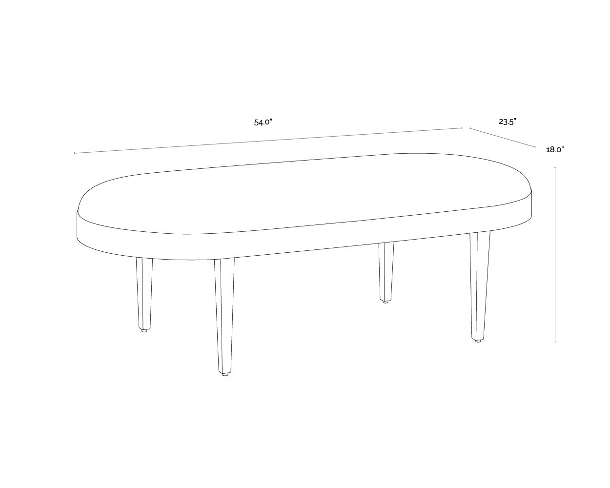 Jolie Bench - Black Sky