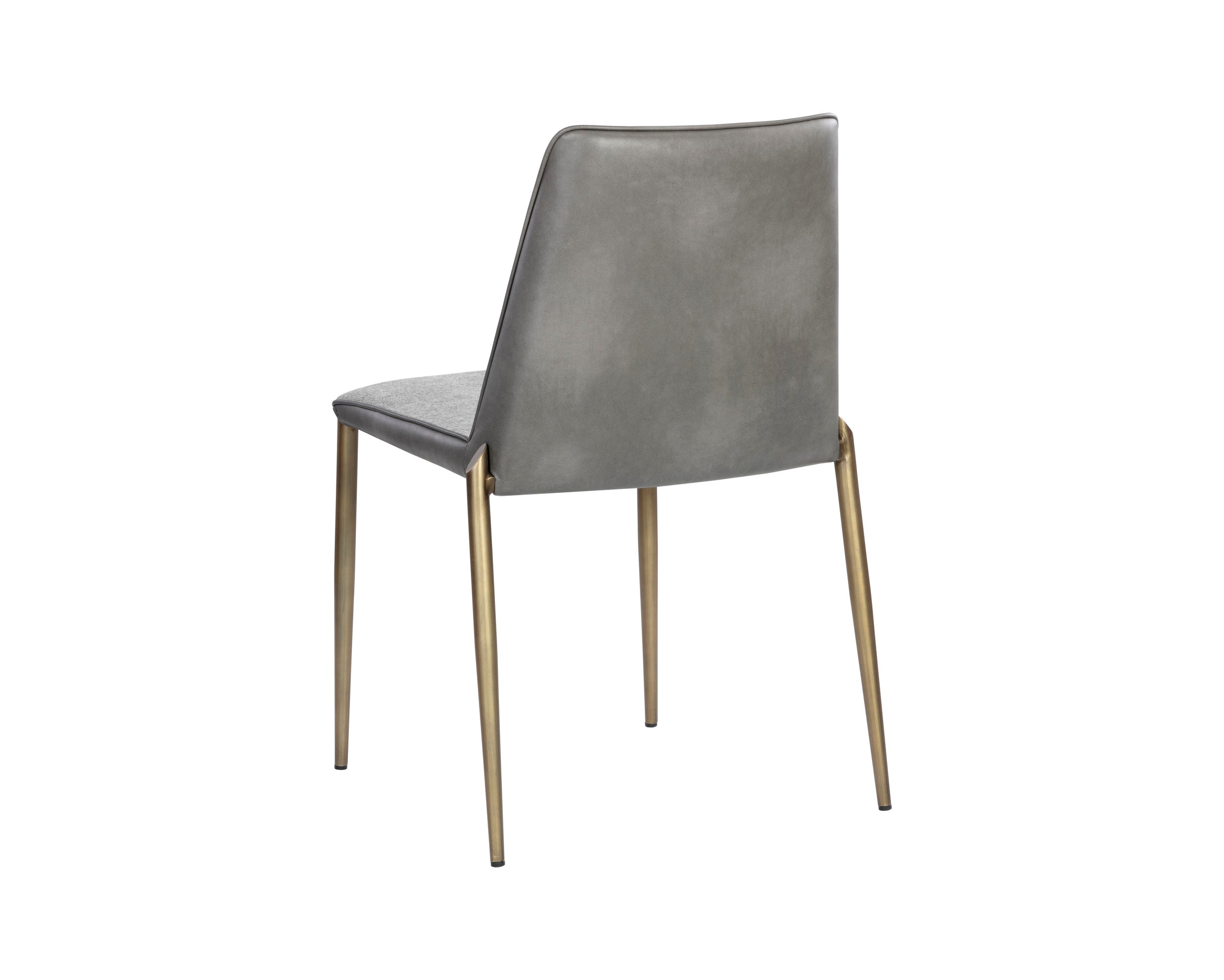 Renee Stackable Dining Chair - Antique Brass - Belfast Heather Grey / Bravo Metal