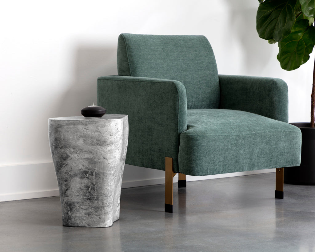 Dali End Table - Small - Marble Look - Grey