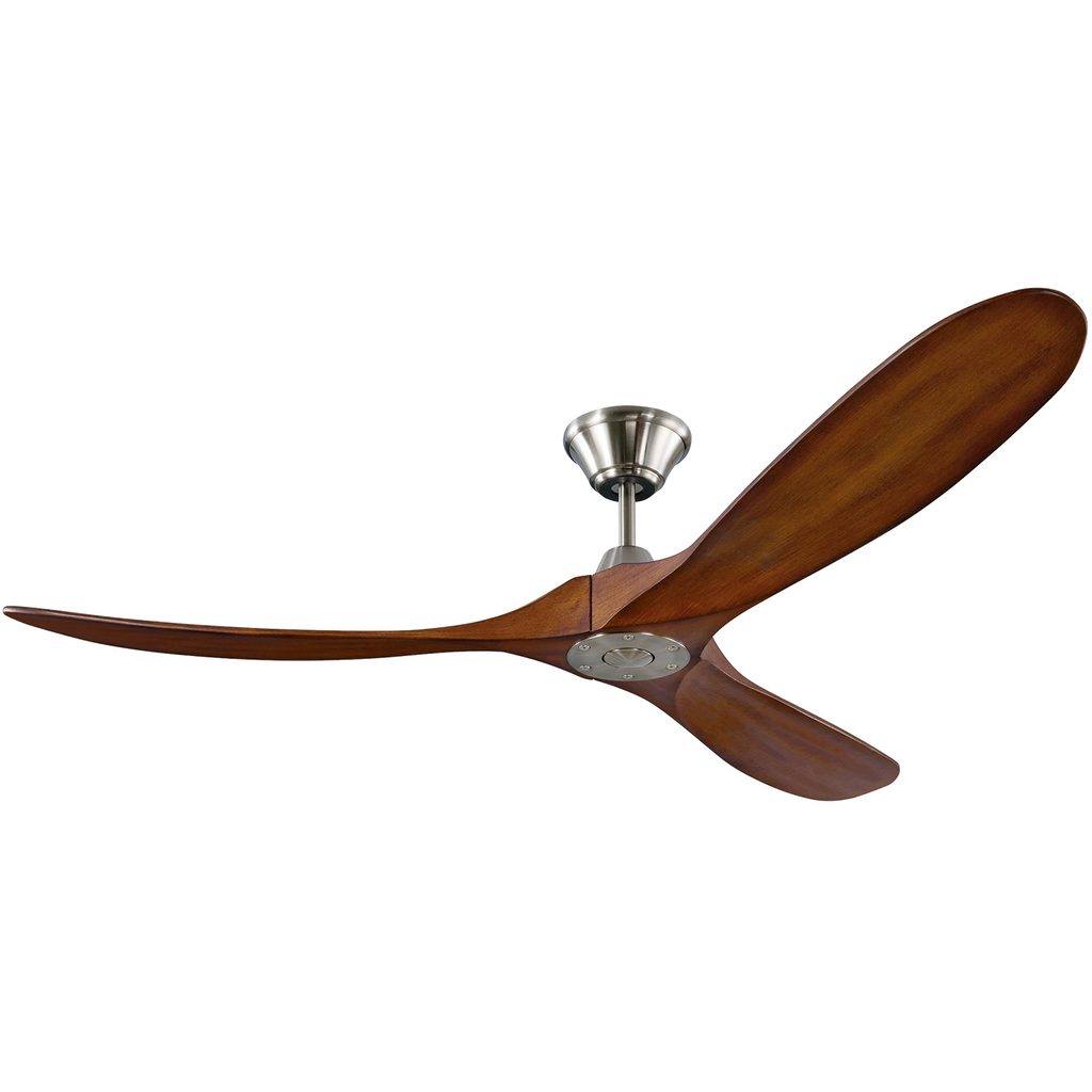 Maverick 60 Ceiling Fan | Koa Blades Brushed Steel