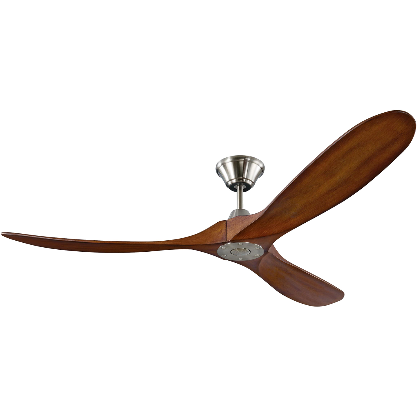 Maverick 60 Ceiling Fan | Koa Blades Brushed Steel