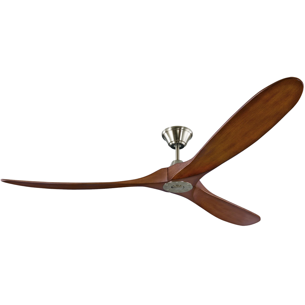 Maverick 70 Ceiling Fan | Brushed Steel | Koa Blades