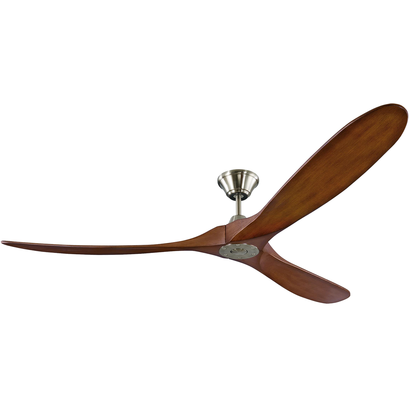 Maverick 70 Ceiling Fan | Brushed Steel | Koa Blades