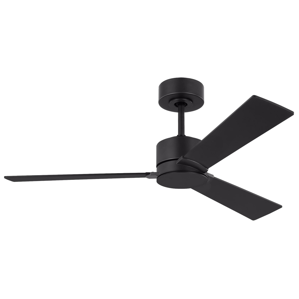 Rozzen 44 Ceiling Fan | American Walnut Reversible Blades Midnight Black