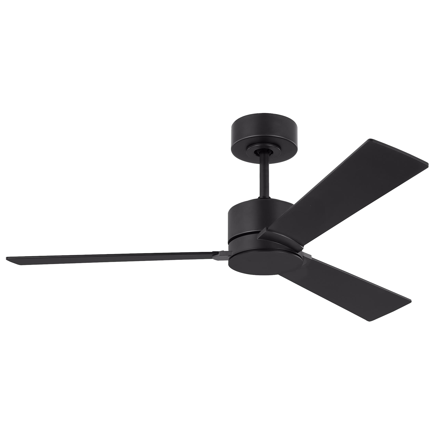 Rozzen 44 Ceiling Fan | American Walnut Reversible Blades Midnight Black