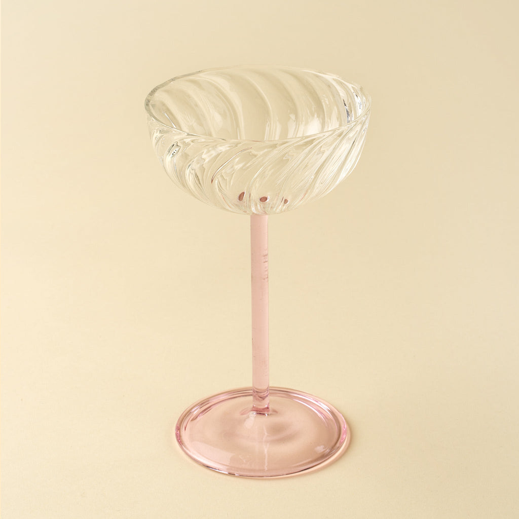 Celeste Coupe Glass, Pink