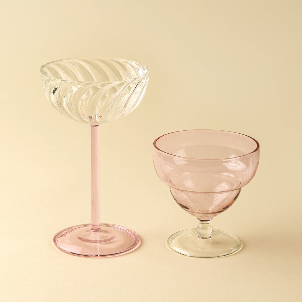 Savoy Coupe Glass, Pink