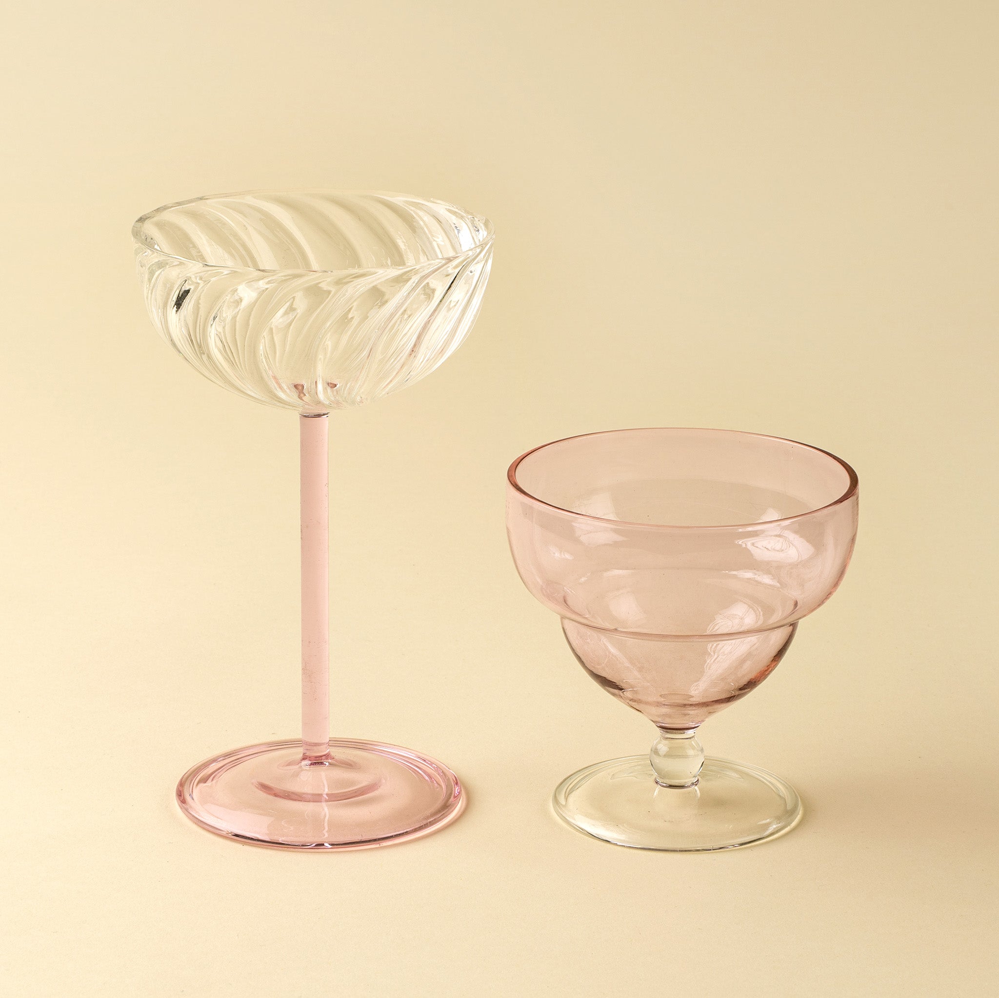 Savoy Coupe Glass, Pink