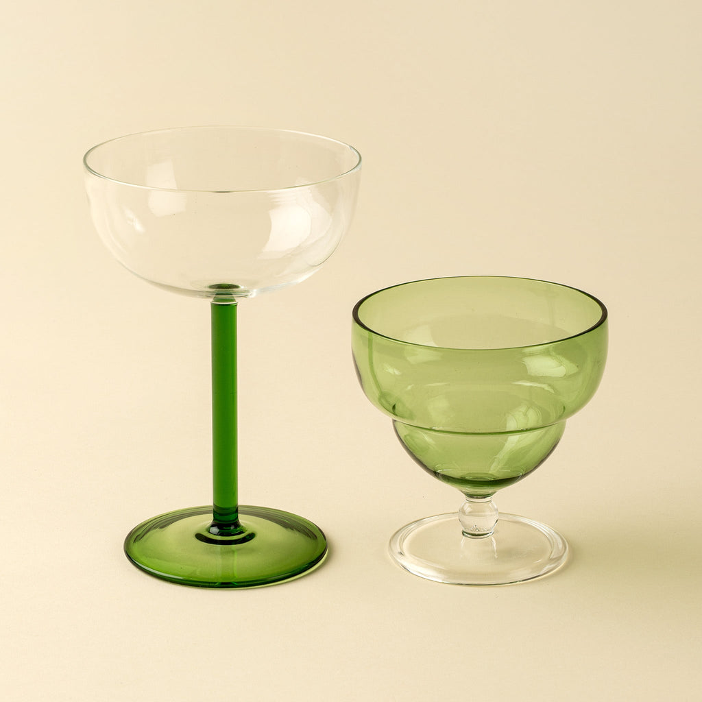 Savoy Coupe Glass, Green