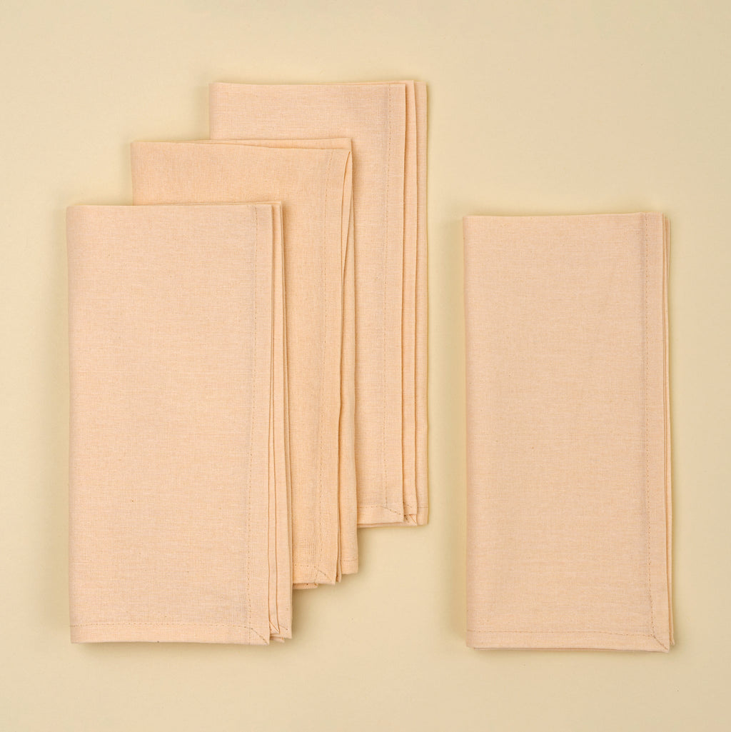 Calla Cotton Napkins S/4, Pale Pink