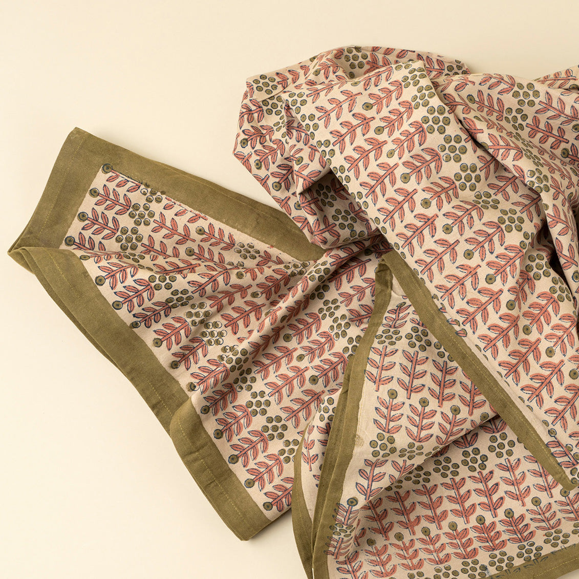 Floria Block Print Tablecloth