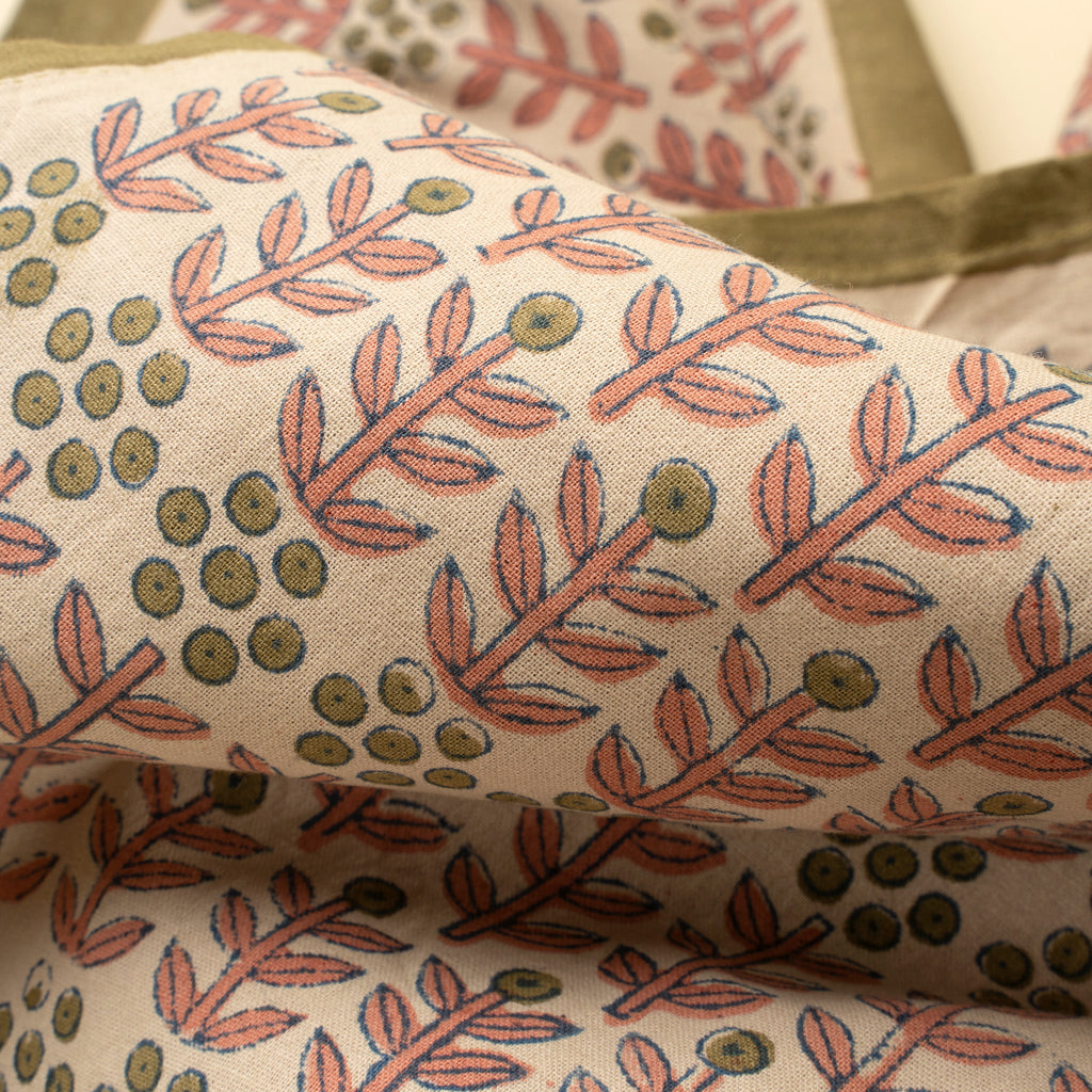 Floria Block Print Tablecloth