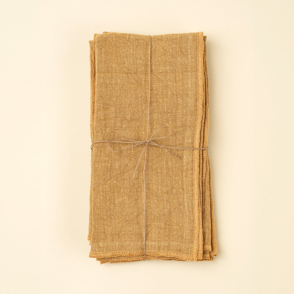 Stonewashed Linen Napkins S/4, Clay