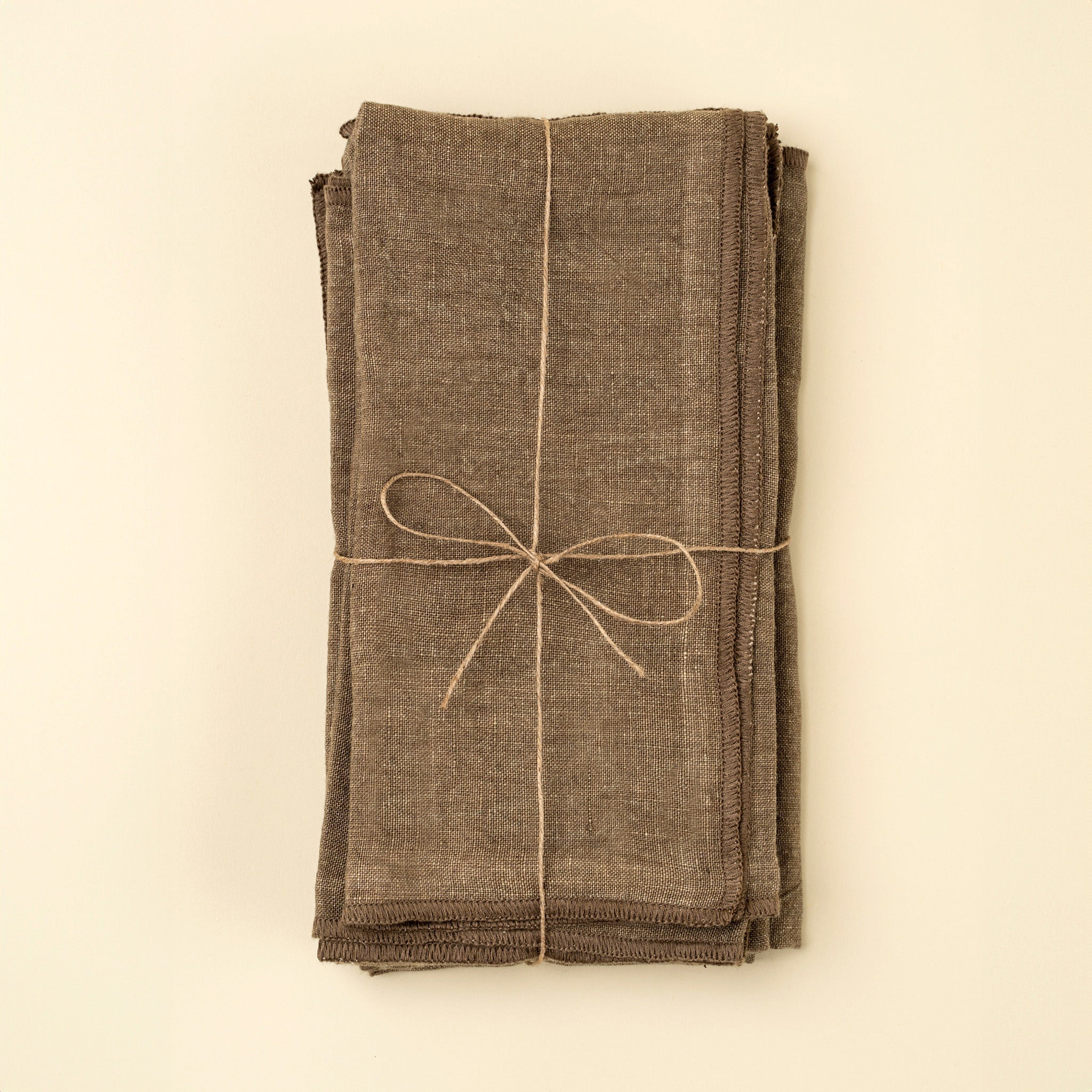 Stonewashed Linen Napkins S/4, Dusky Green