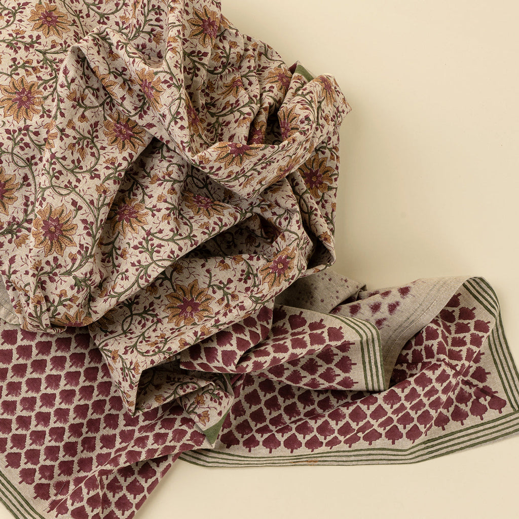 Leila Block Print Tablecloth
