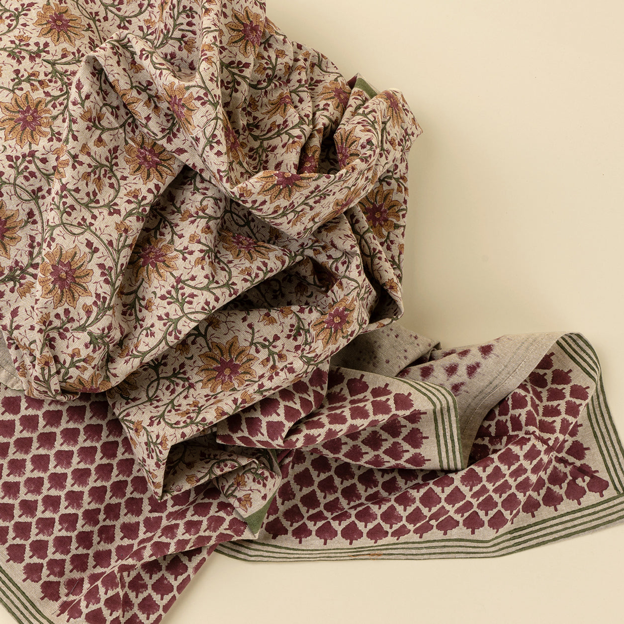 Leila Block Print Tablecloth