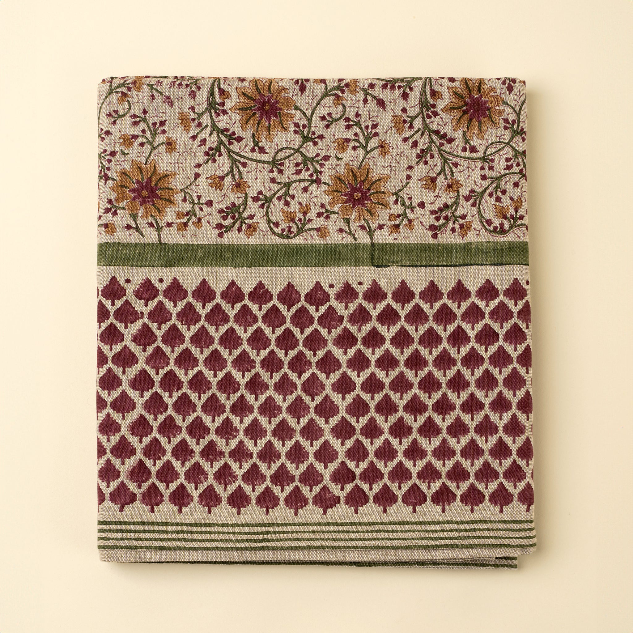 Leila Block Print Tablecloth