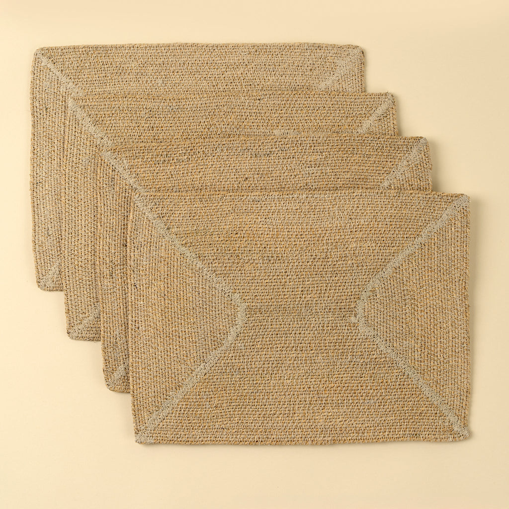 Natura Seagrass Placemats S/4, Ivory