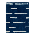 Indigo Block Print Tablecloth, Stripes