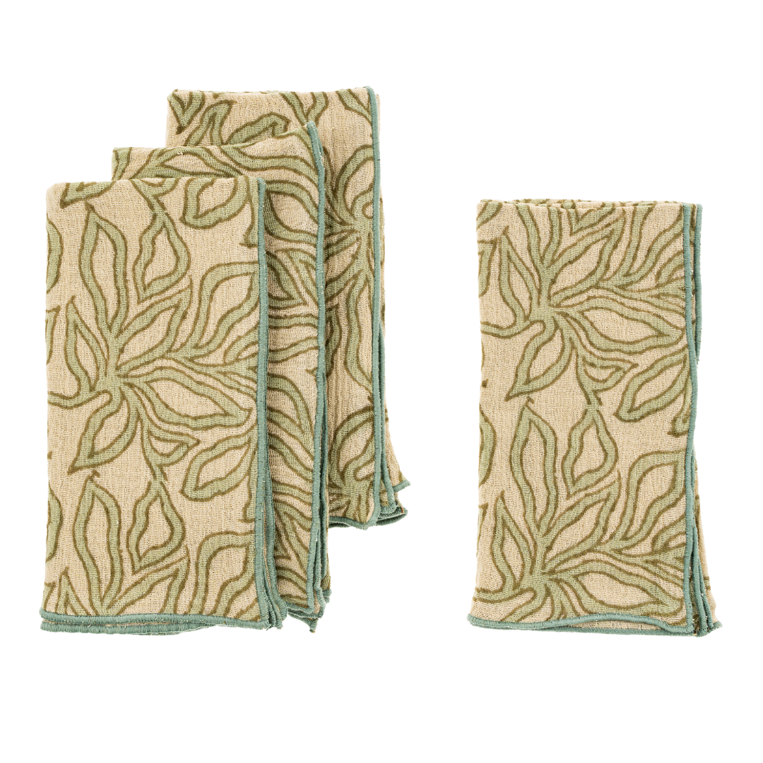 Nori Block Print Napkins S/4