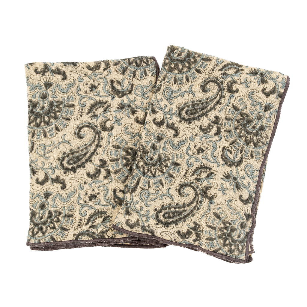 Marin Block Print Tea Towels S/2