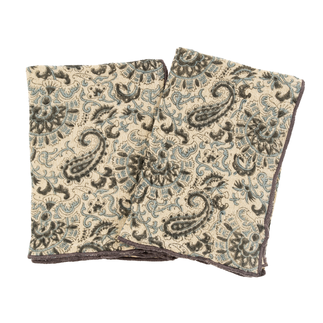 Marin Block Print Tea Towels S/2