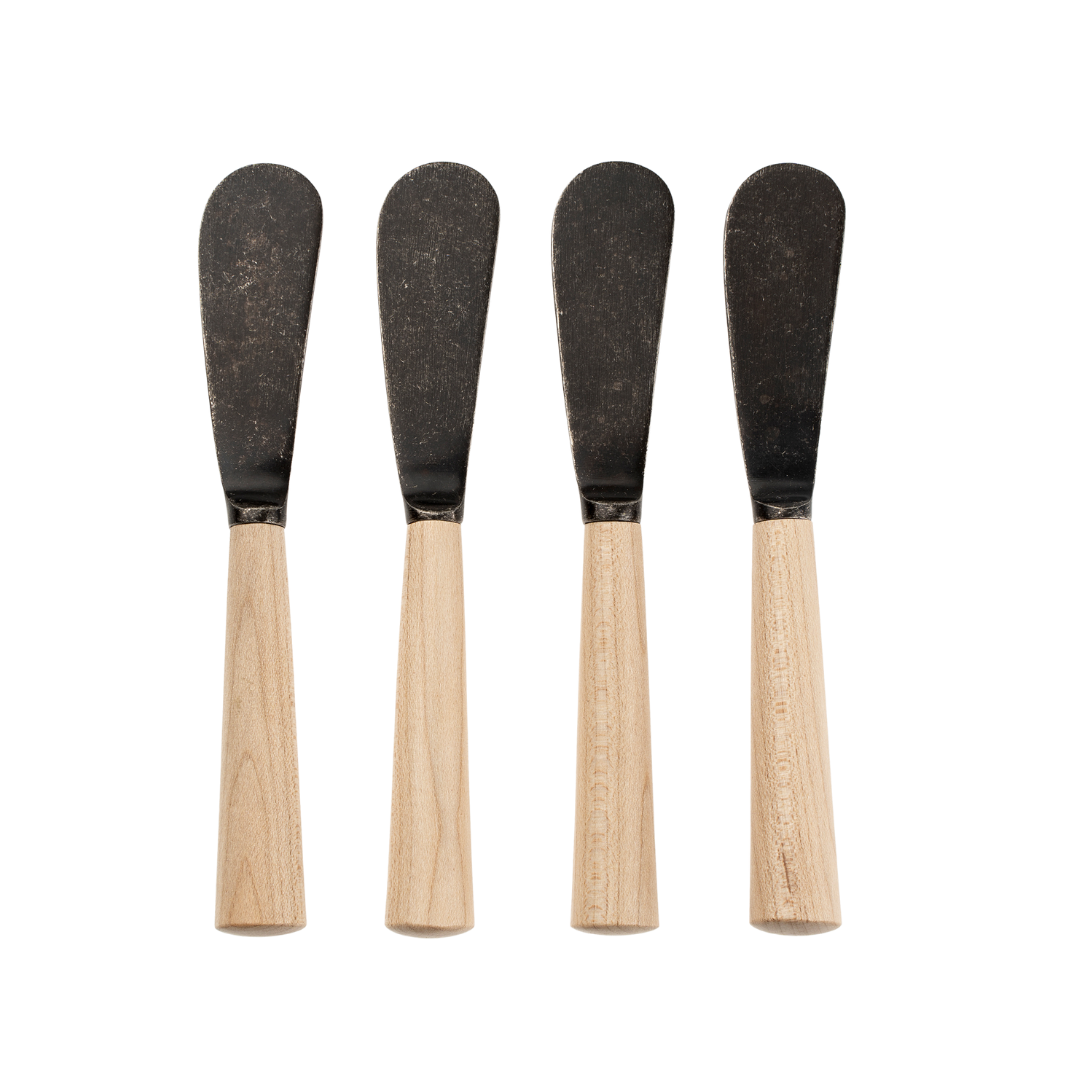 Maple Wood Spreaders S/4, Tumbled Black