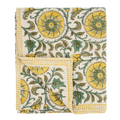Botanique Block Print Tablecloth Green