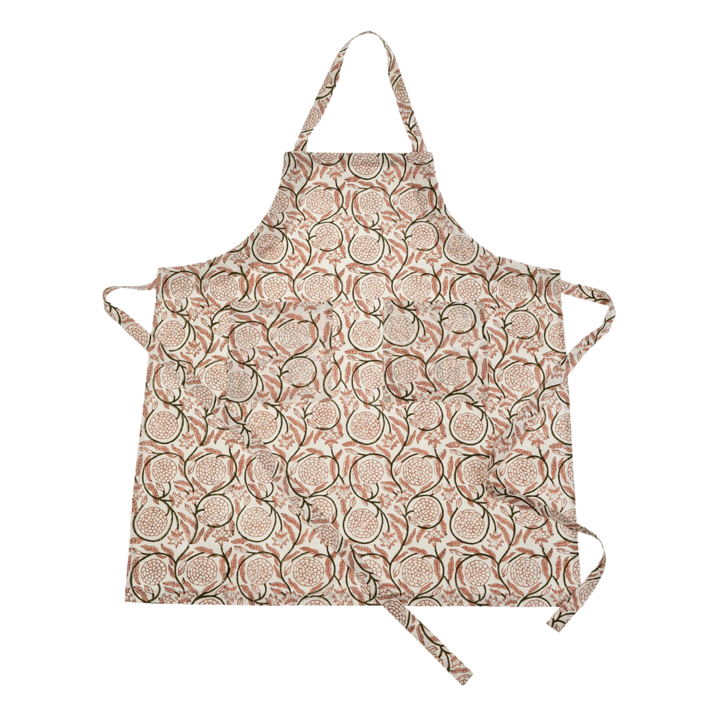 Jasmine Block Print Apron