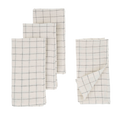 Linen Check Napkins S/4 Grey