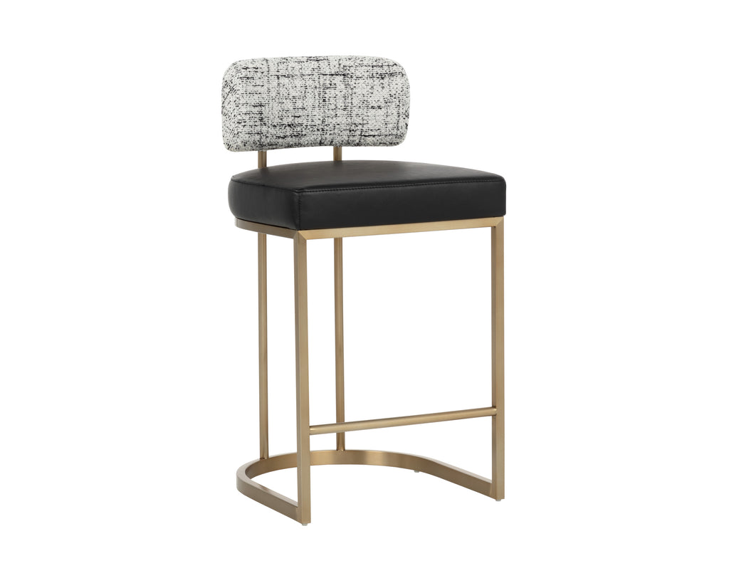 Larissa Counter Stool - Bravo Black / Halton Birch