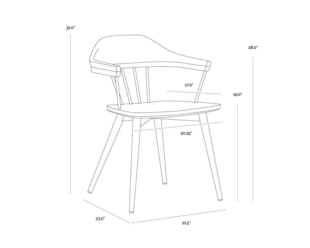 Demi Dining Armchair - Grey