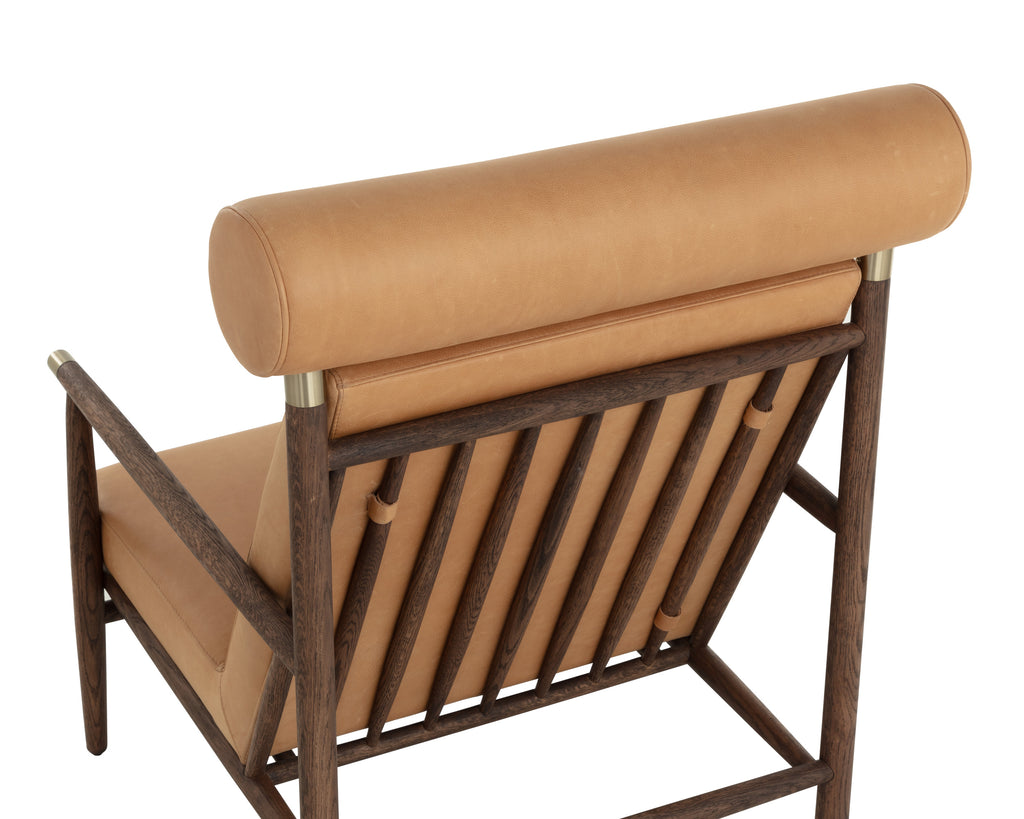 Biko Lounge Chair - Sahara Camel Leather