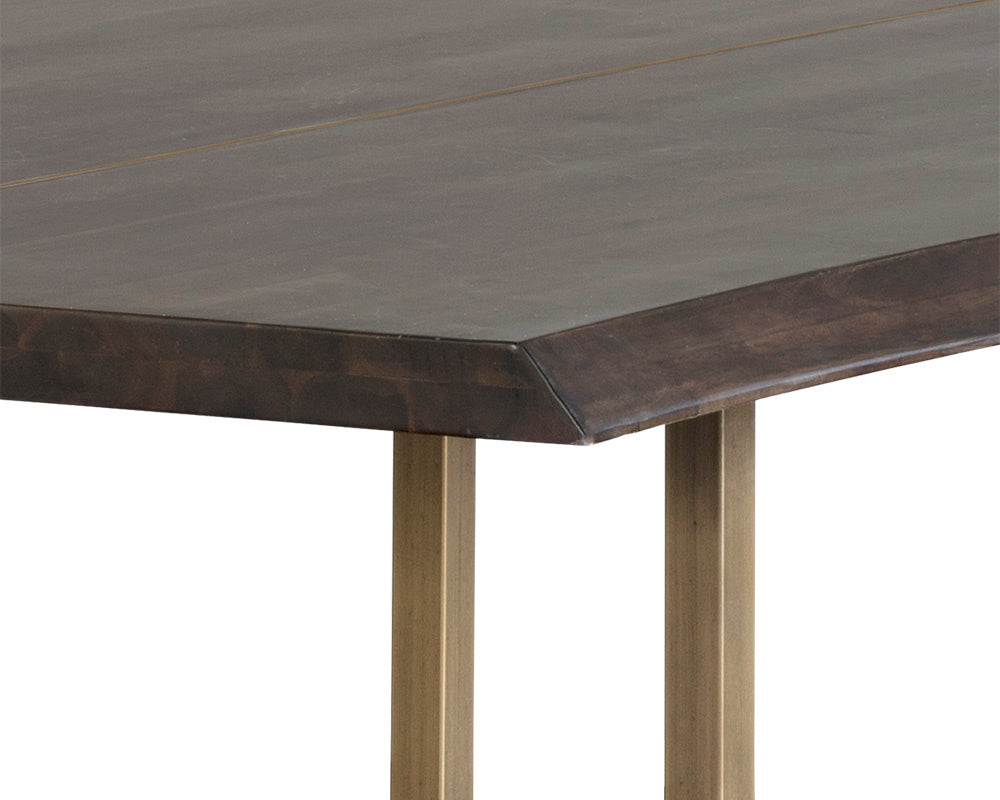 Donnelly Dining Table - Antique Brass - Dark Mango - 95"