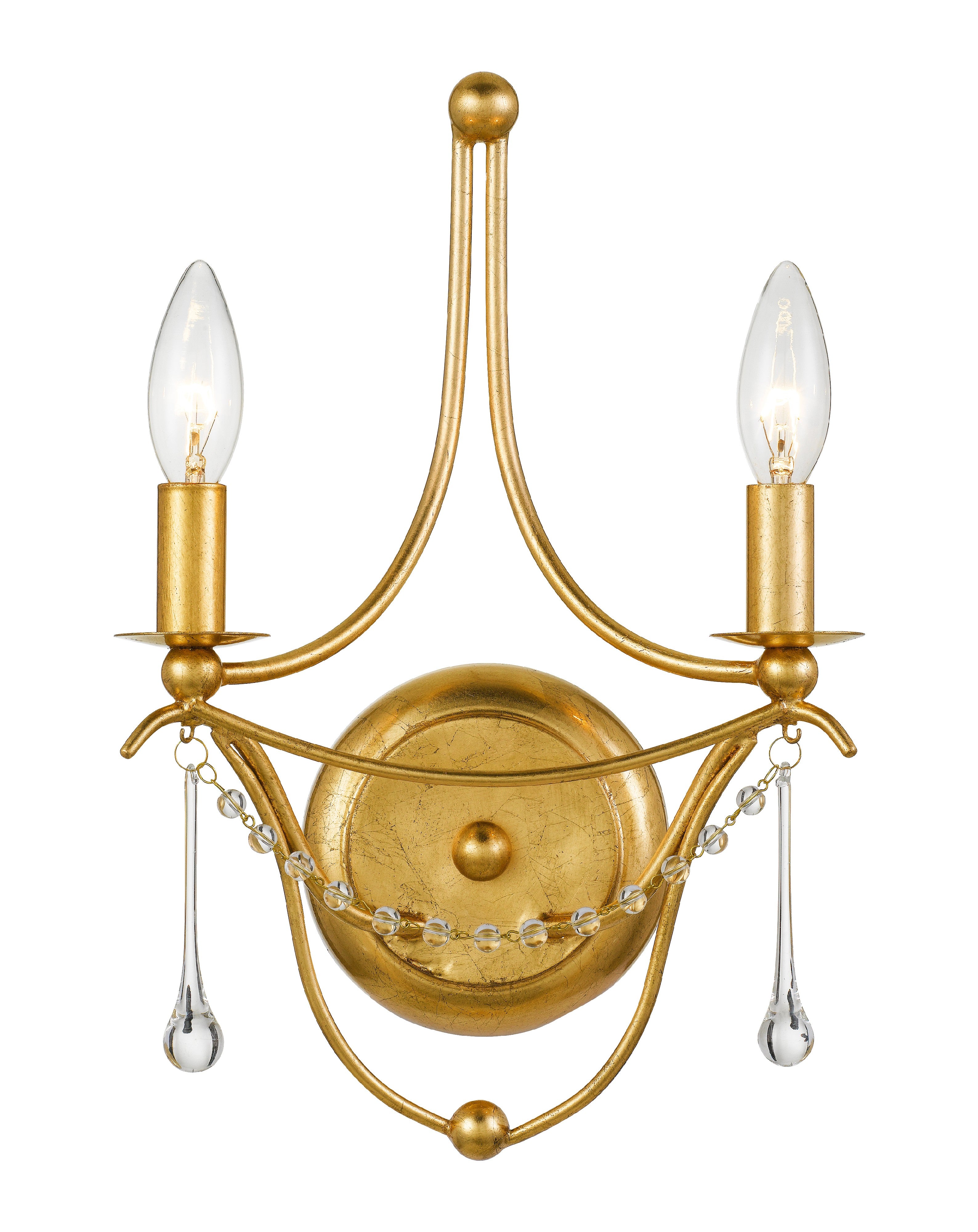 Metro 10'' Antique Gold Sconce