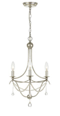 Metro 15.5'' Antique Silver Chandelier