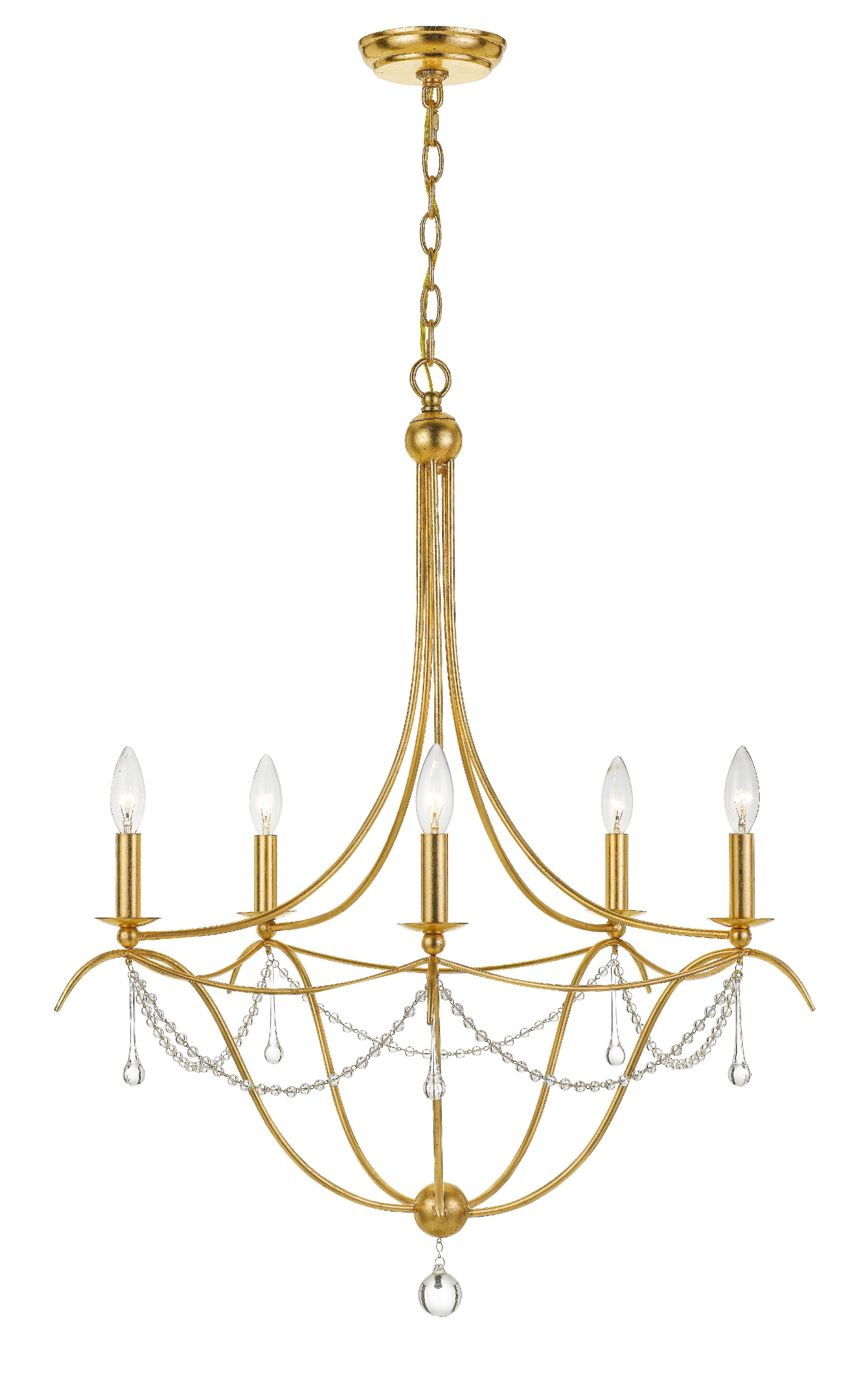 Metro 27.5'' Antique Gold Chandelier