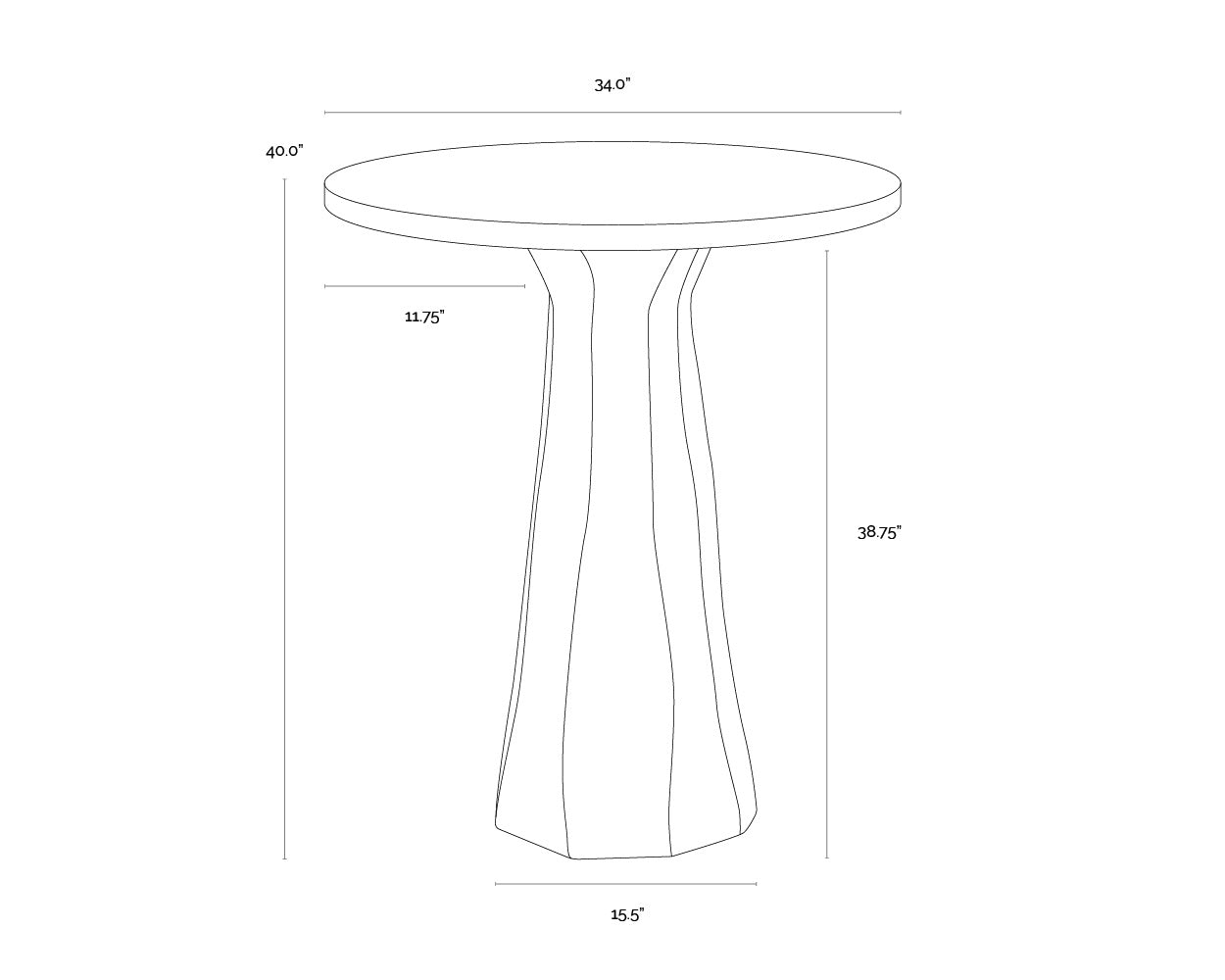 Kliff Bar Table - Black
