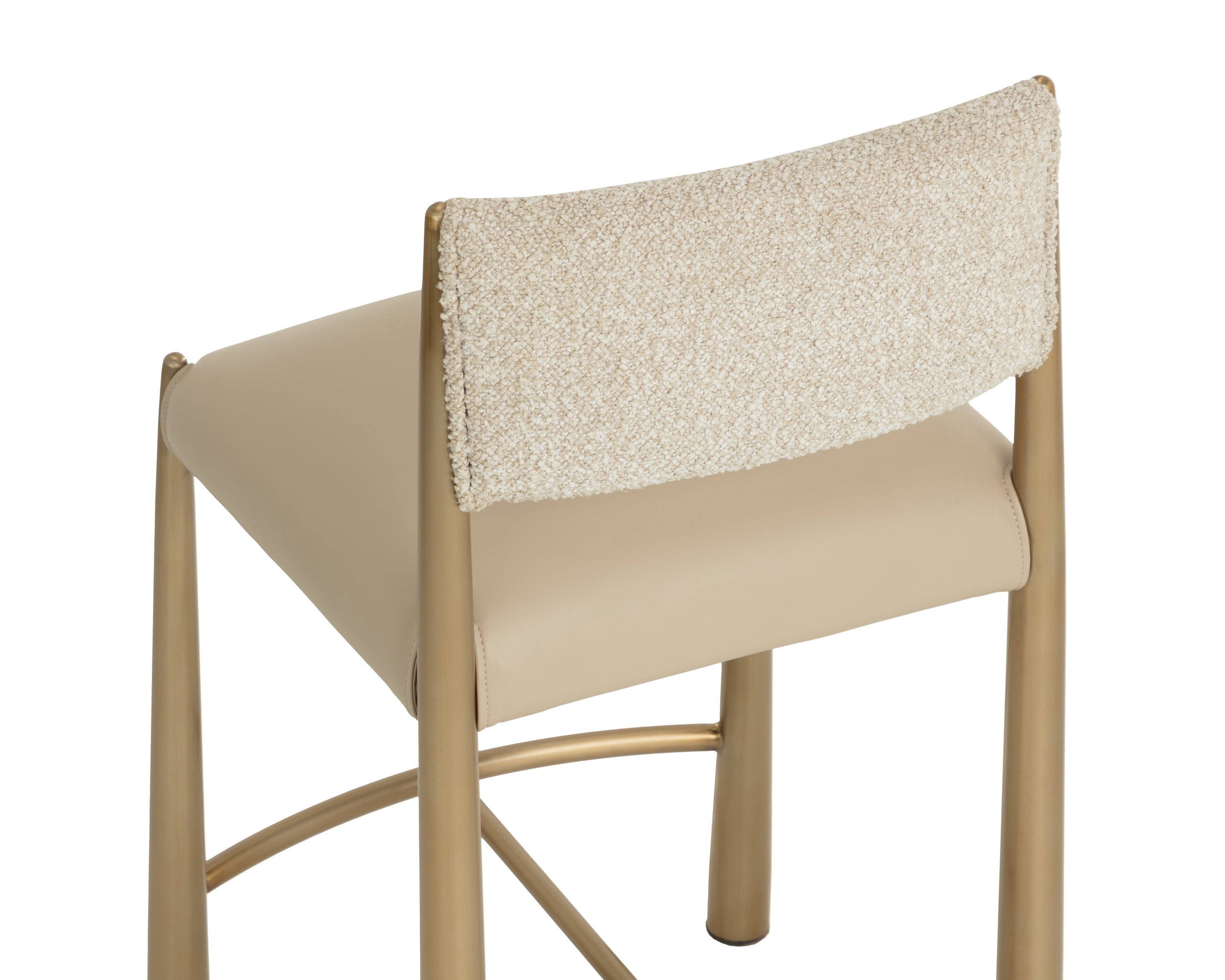Bayard Counter Stool - Antique Brass - Napa Beige / Santa Cruz Oatmeal