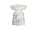 Lucida End Table - Marble Look - White