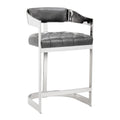 Beaumont Counter Stool - Stainless Steel - Cantina Magnetite