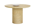 Riva Dining Table - Travertine Look - Natural - 43"